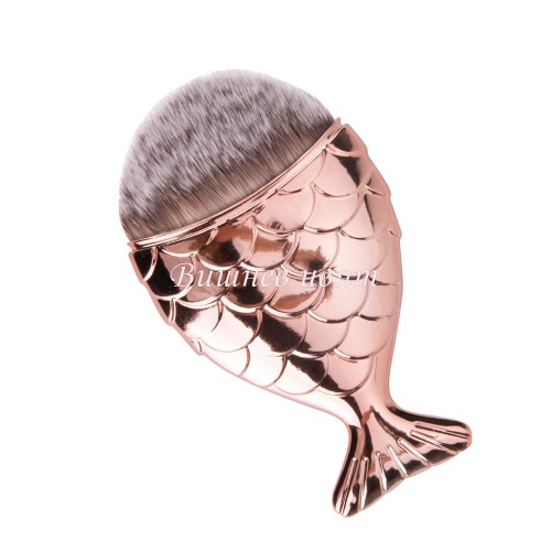 Nail Art Brushes Chubby Mermaid Rose Gold Мека четка за почистване на прах